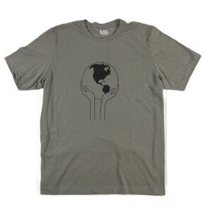 Helping Hands - Unisex Jersey Heather Stone T-Shirt, X-Large NWT